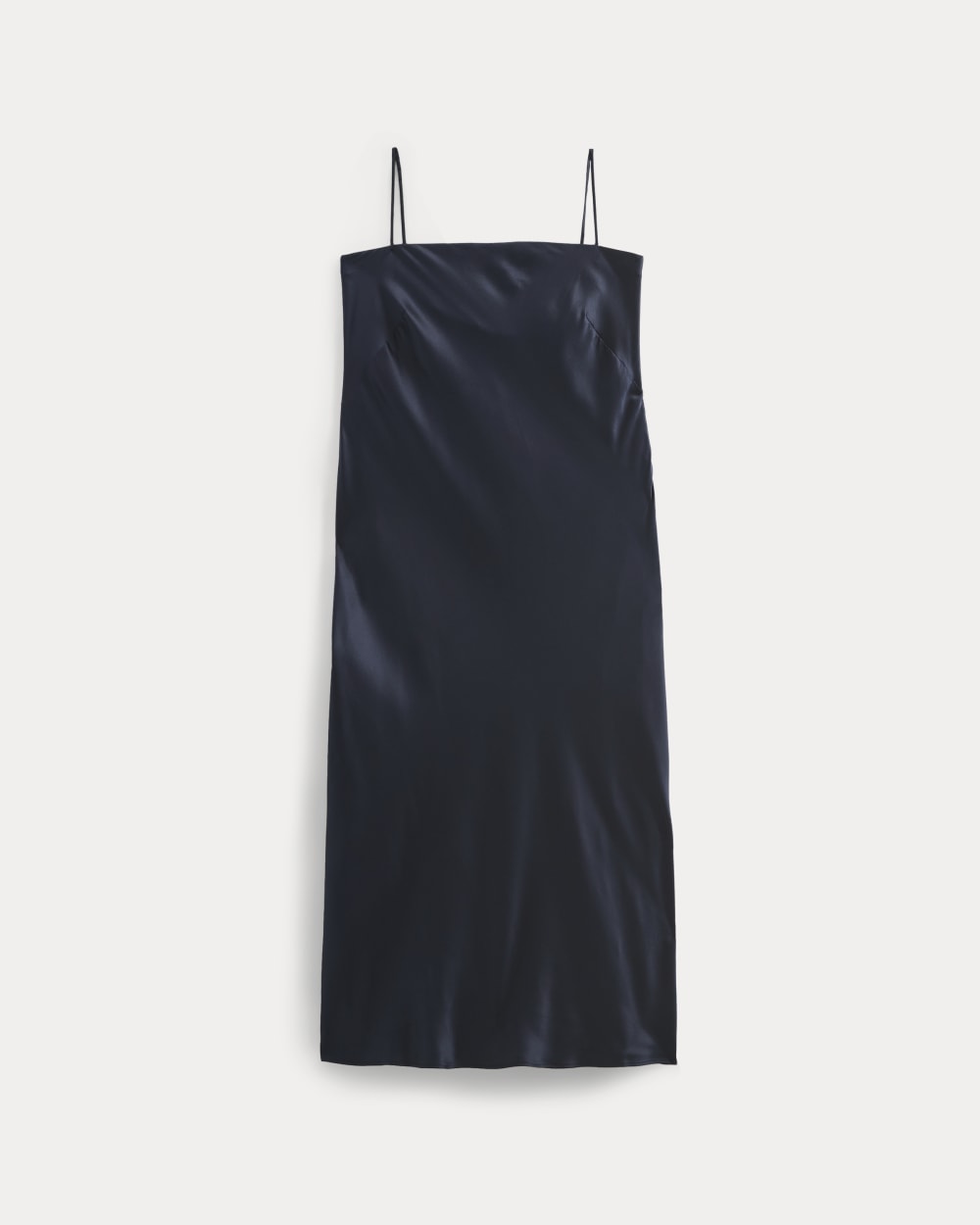 Slip Dress in Silk Charmeuse | Navy - Image 2