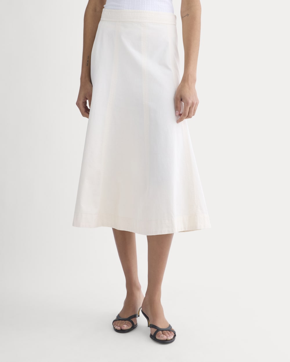 Seamed Midi Skirt | Bone - Image 6