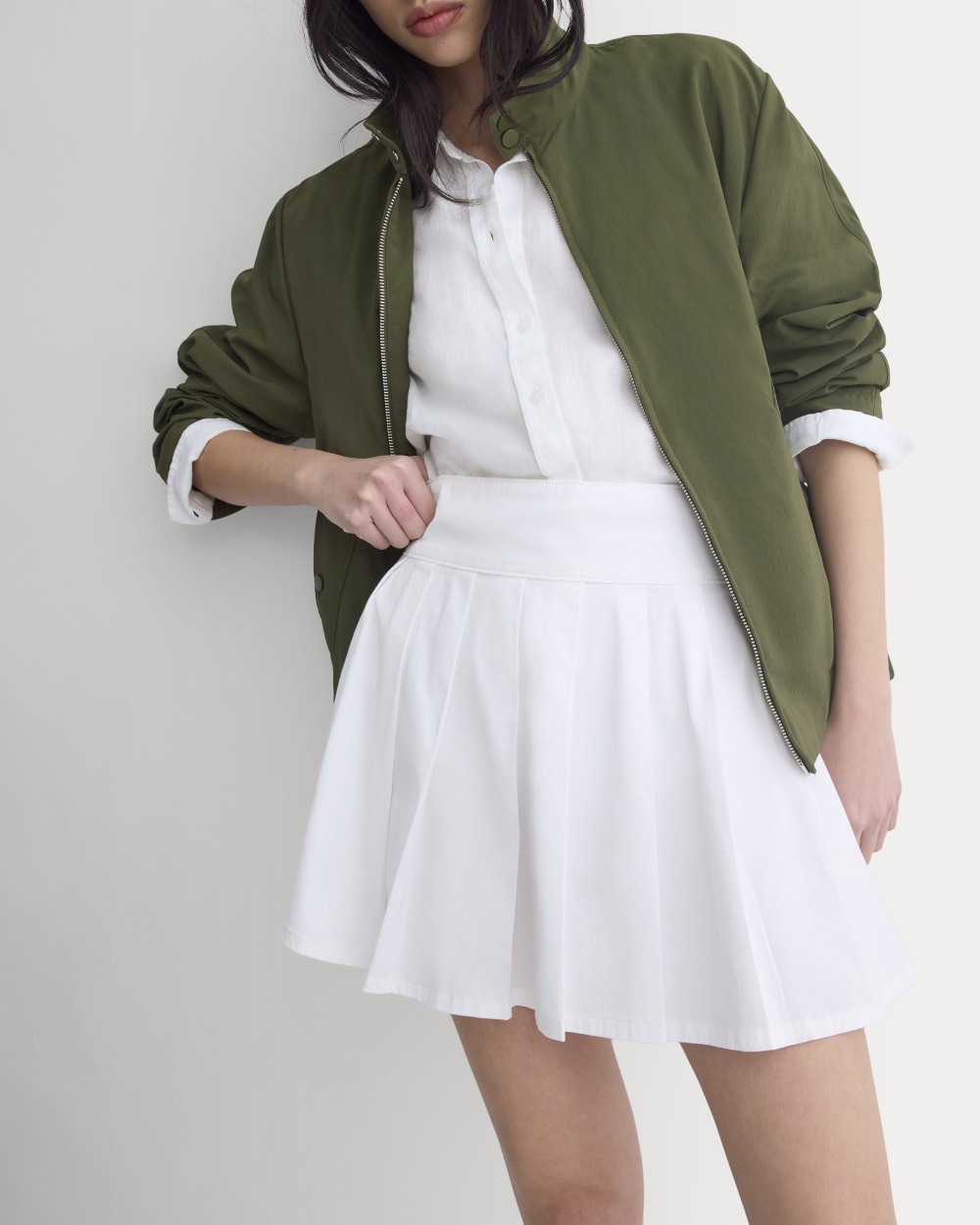 Utility Pleated Mini Skirt | White - Image 3