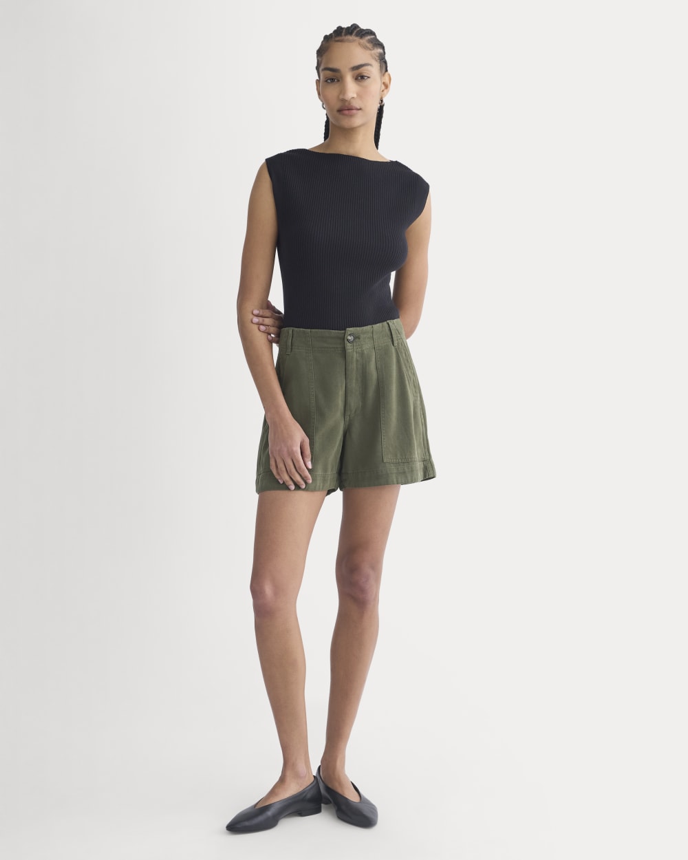 The Utility Short in Buttersoft | Olive Night - Image 3
