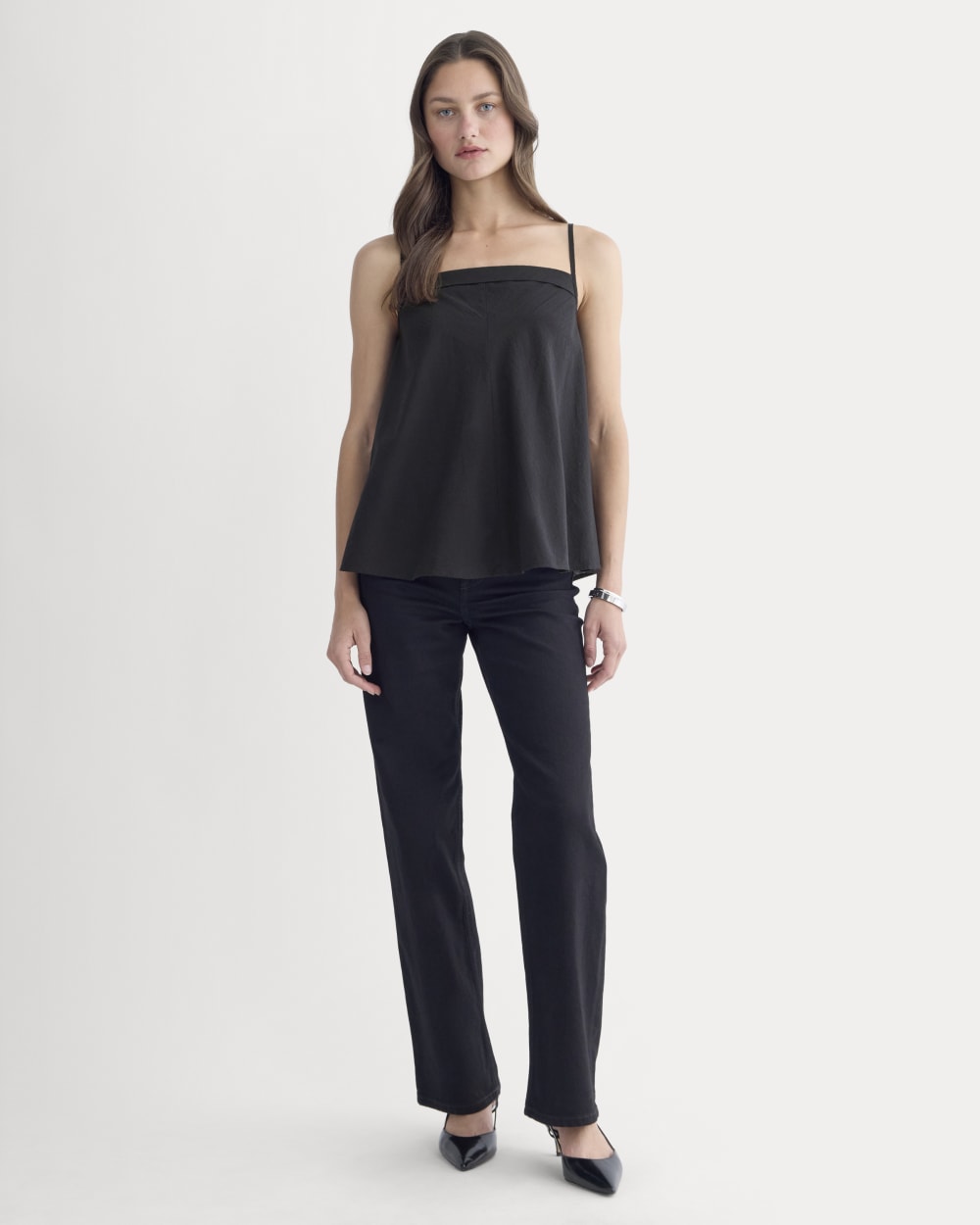 The Flowy Gauze Cami | Black - Image 3
