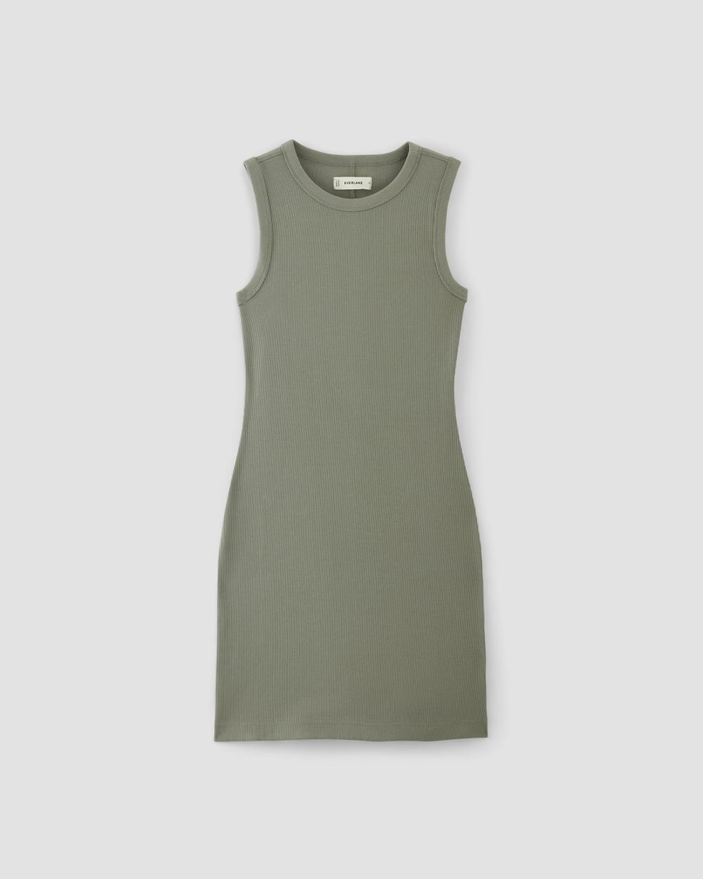 The Ribbed Mini Dress | Sage Green - Image 2