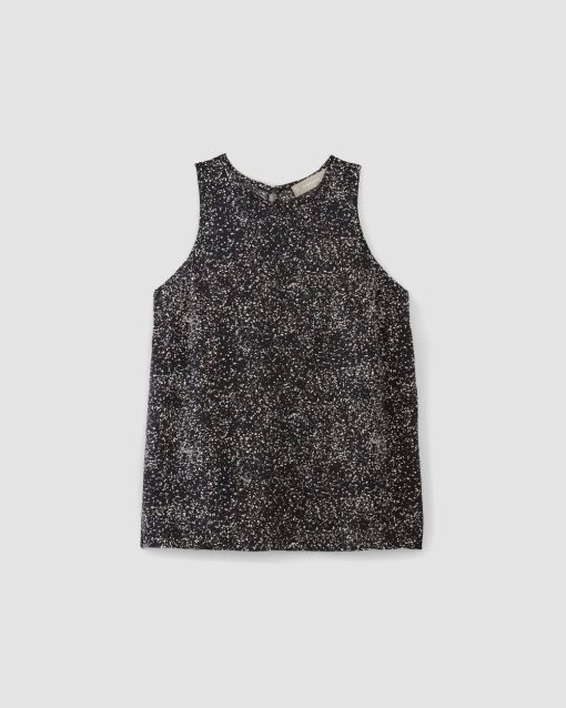 Alternative view of The Satin Racerback Top | Black Moonsplatter
