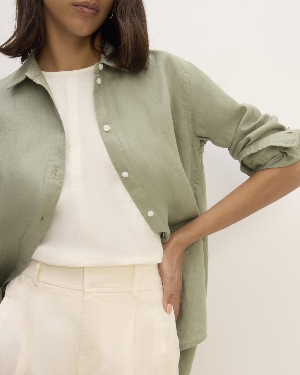 The Must-Have Shirt in Linen | Sage Green - Image 5