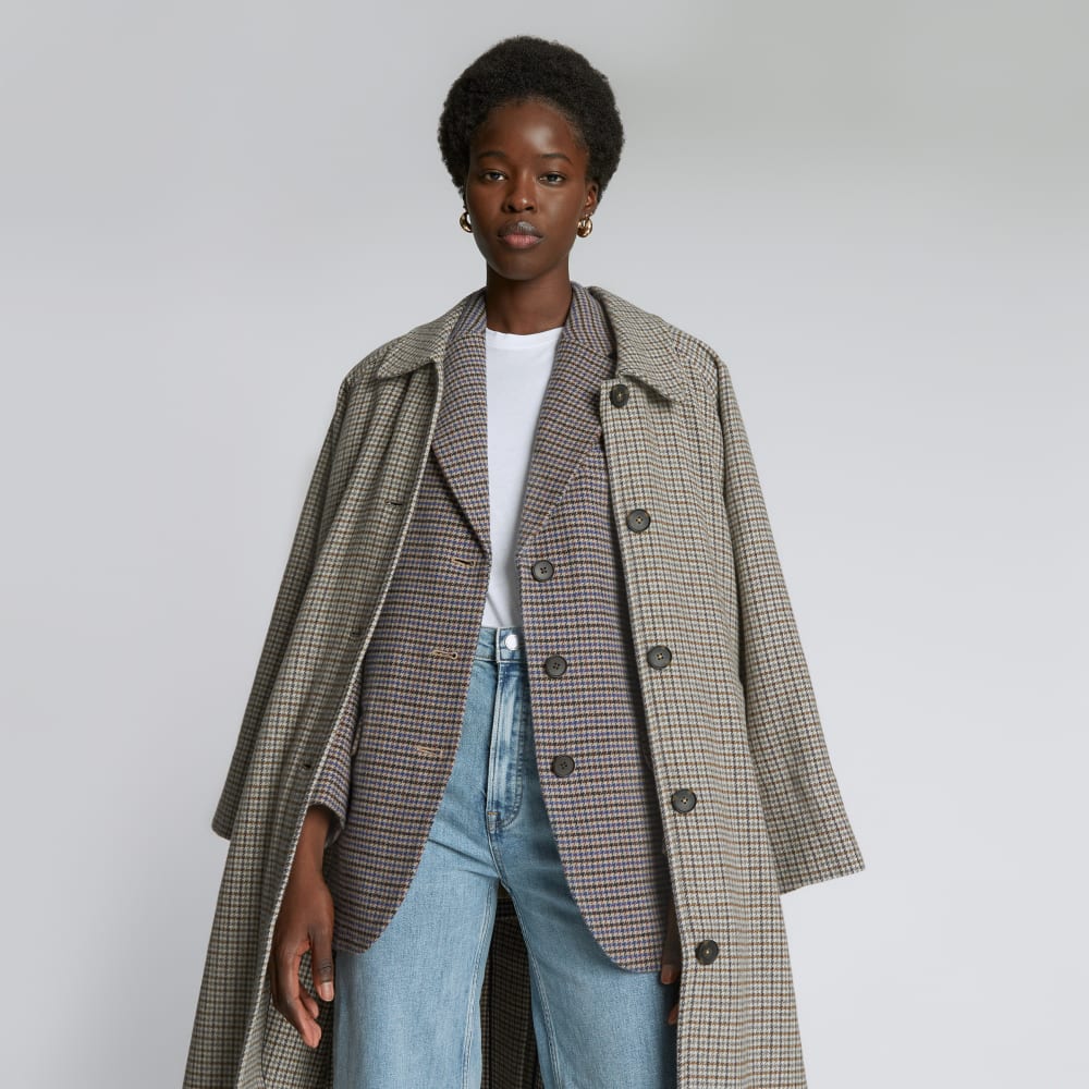 The ReWool® '80s Blazer | Blue / Brown Houndstooth - Image 5