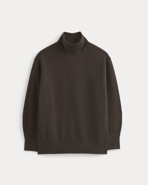 Alternative view of Luxe Fleece Turtleneck | Dark Chocolate