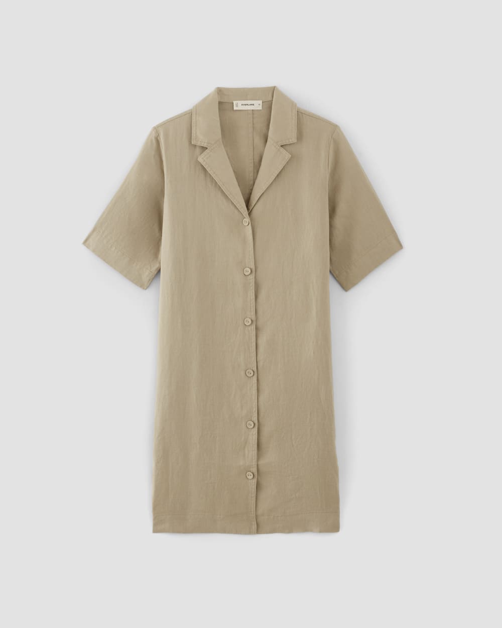 The Shirtdress in Linen | Trench Coat Khaki - Image 2