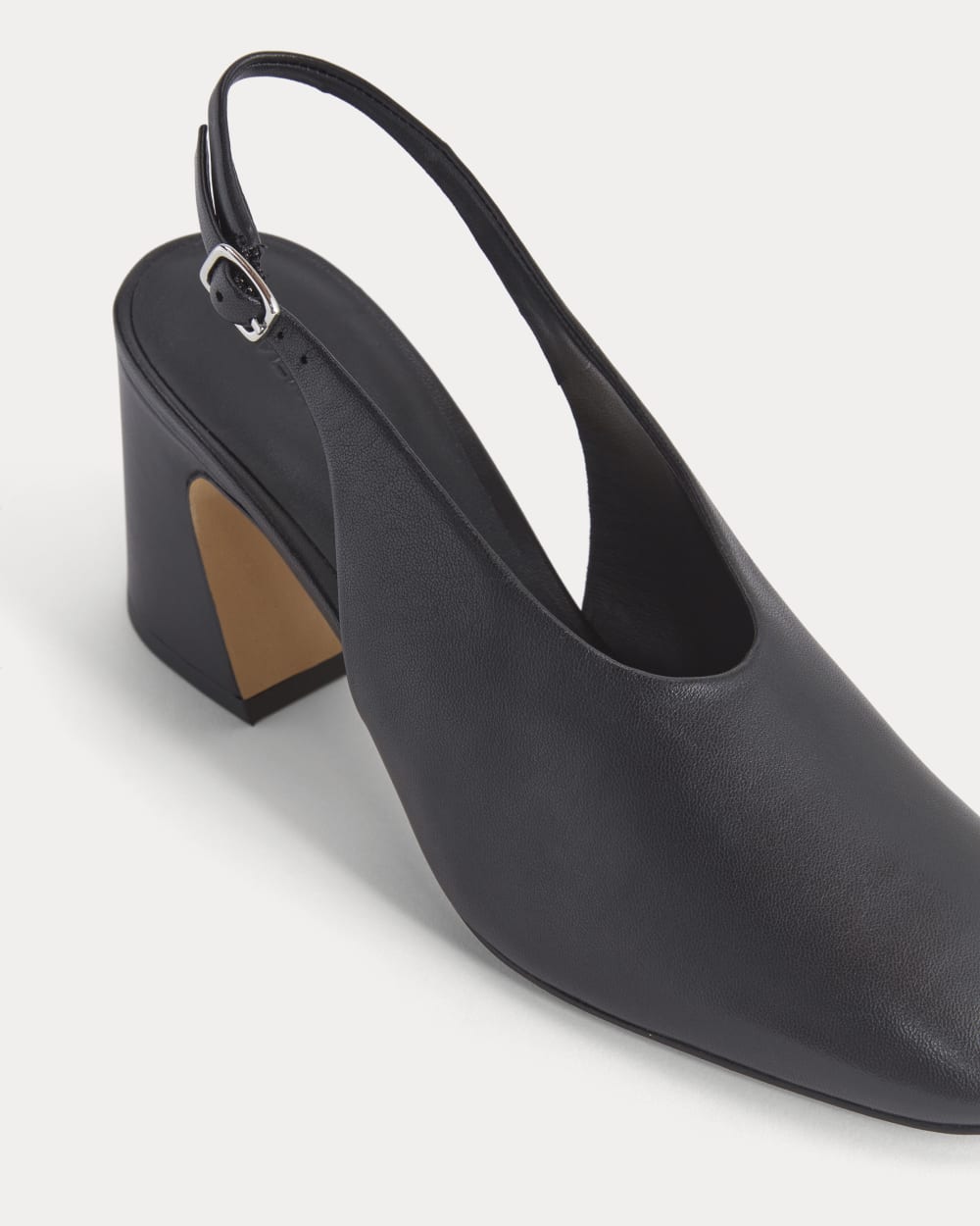Curved Slingback Heel | Black - Image 7