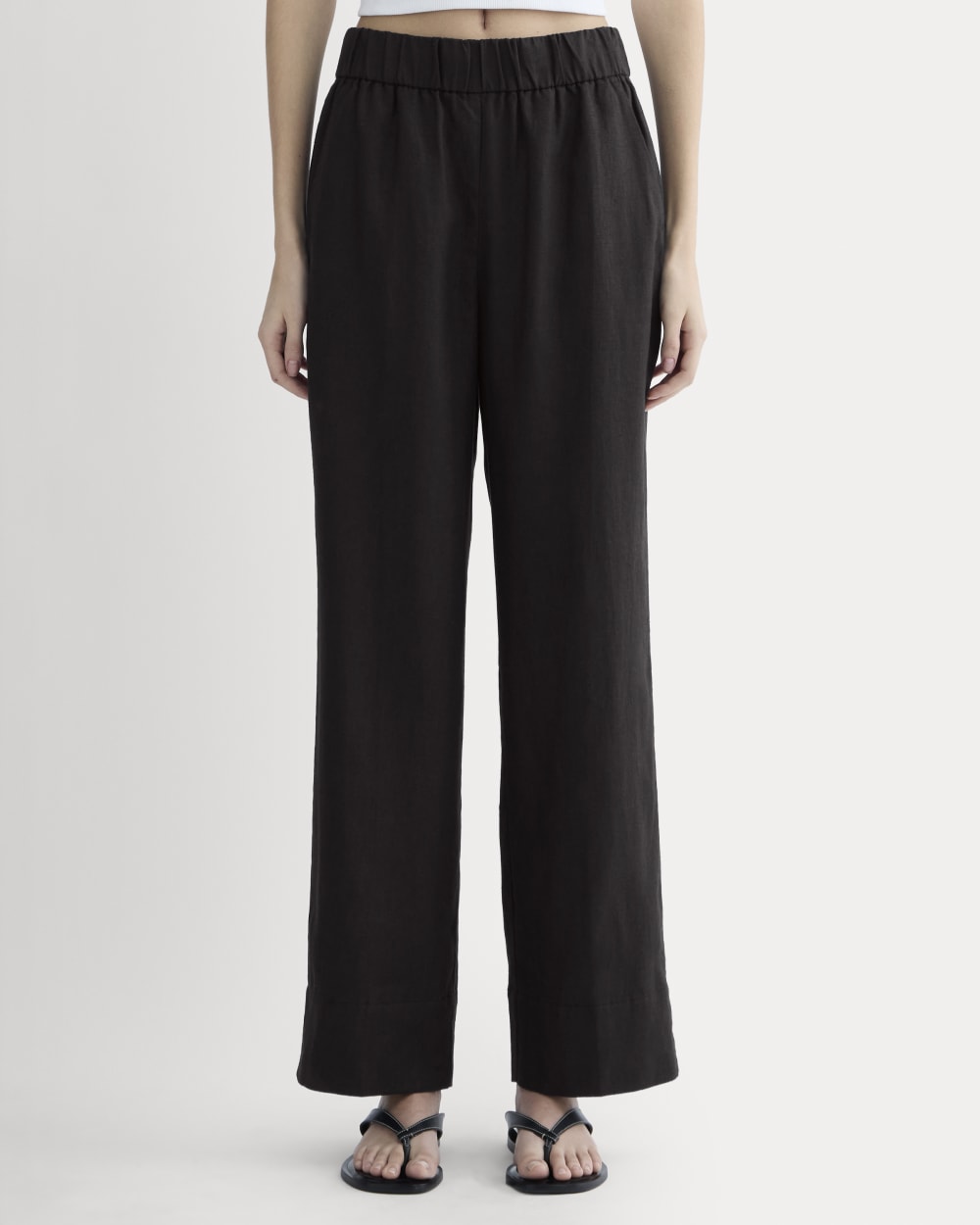 The Linen Easy Pant | Black - Image 3