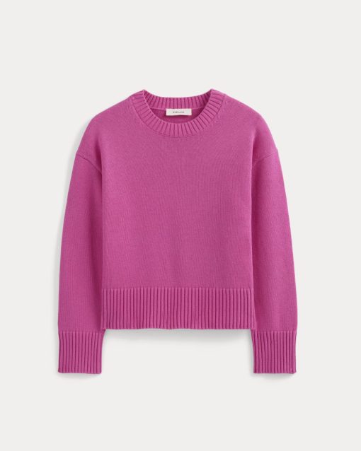 Alternative view of The Boxy Sweater in Everyday Cotton | Rose Violet