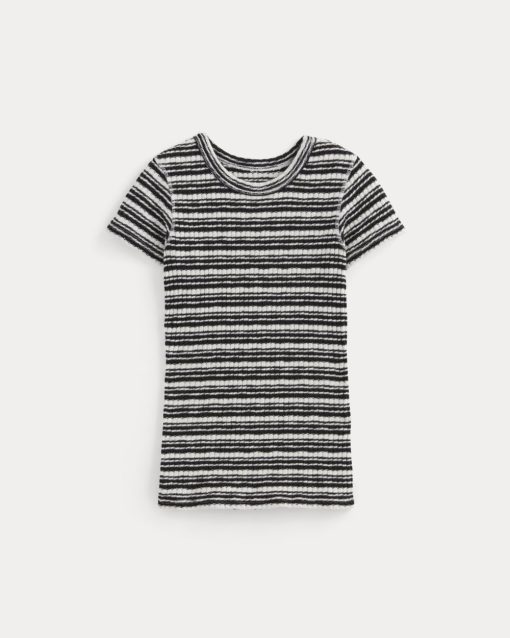 Alternative view of The Cozy Rib Tee | Bone / Black