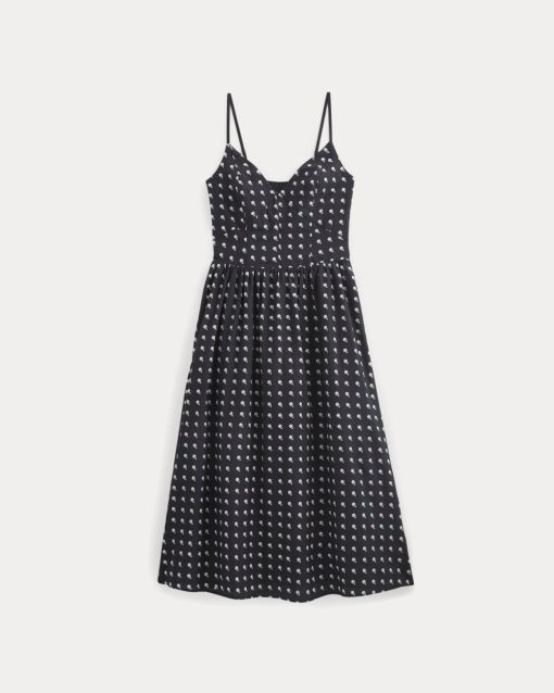 Alternative view of Midi Dress in Cotton Silk Voile | Black