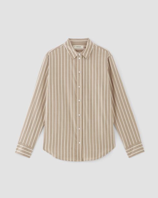 Alternative view of The Must-Have Shirt in Silky Cotton | Cherry Mahogany / White
