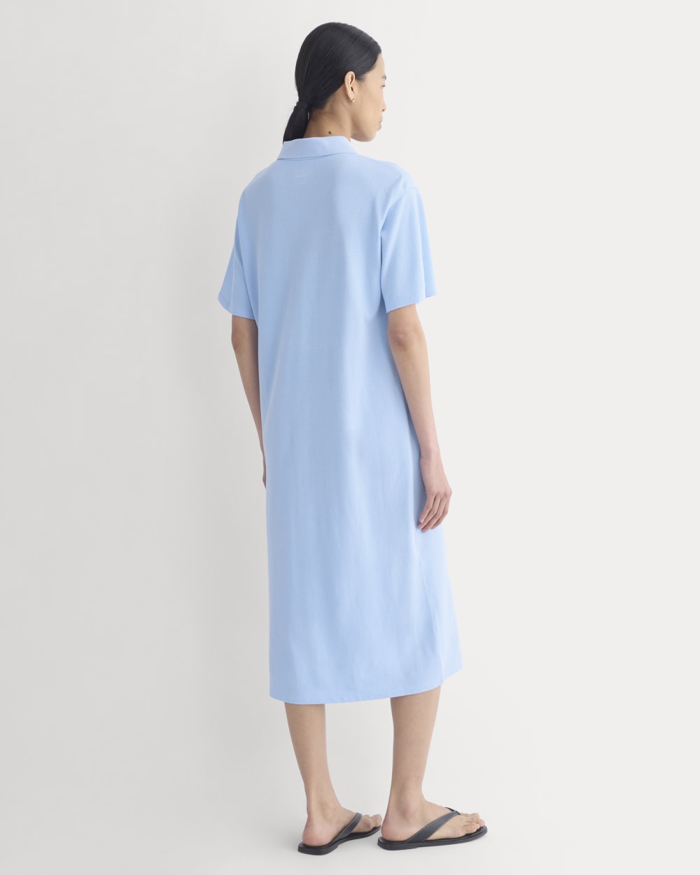 Pique Polo Short-Sleeve Dress | Open Air Blue - Image 4