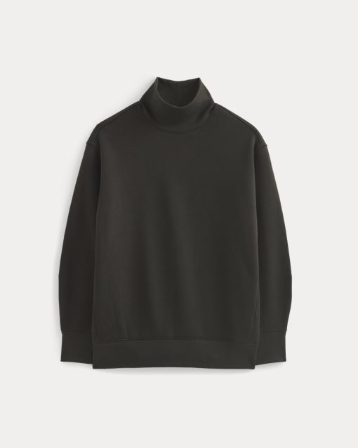 Alternative view of Luxe Fleece Turtleneck | Black