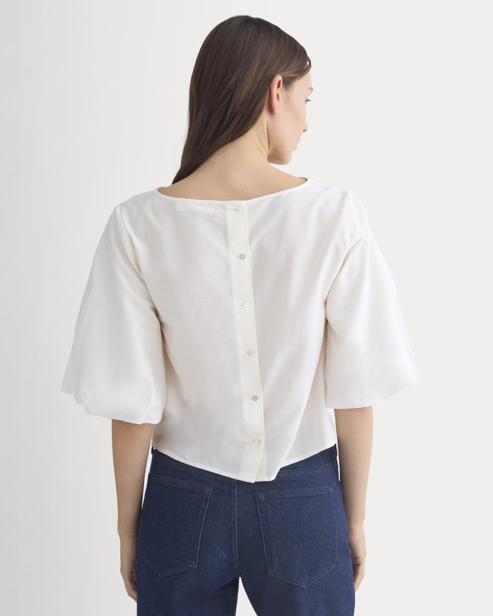 Bubble-Sleeve Top | Bone - Image 4