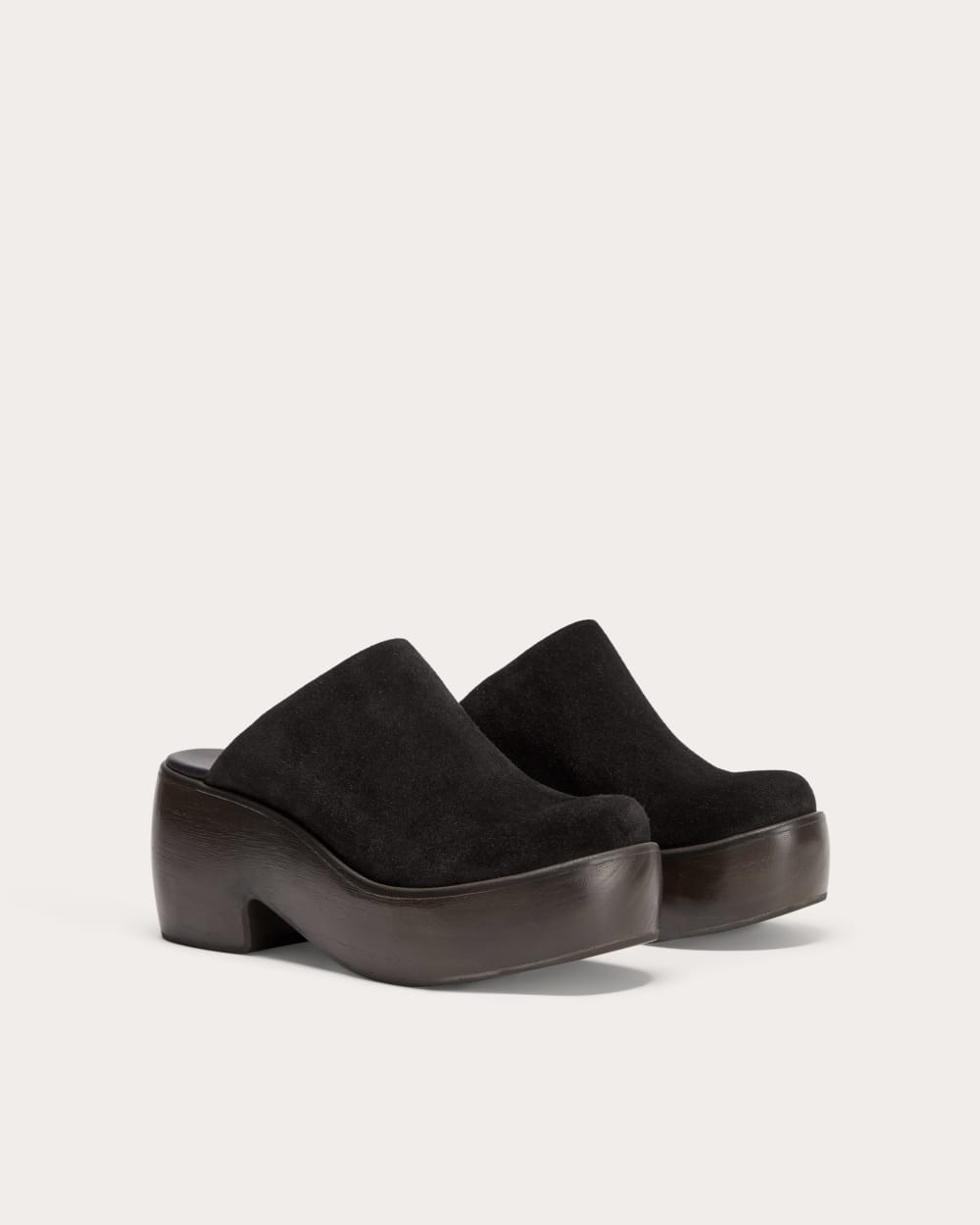 The Wooden Puffa Clog | Black Suede - Image 3