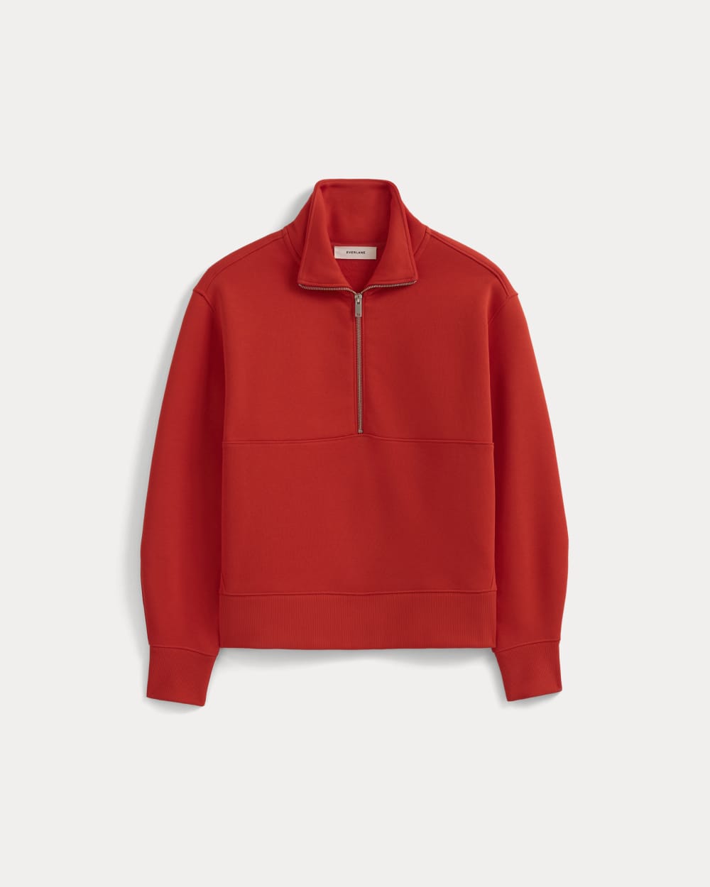 Luxe Fleece Half-Zip Sweatshirt | Fiery Red - Image 2