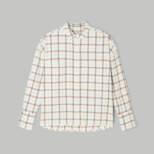 Alternative view of The Boxy Flannel | Seafoam / Tobacco Brown Plaid