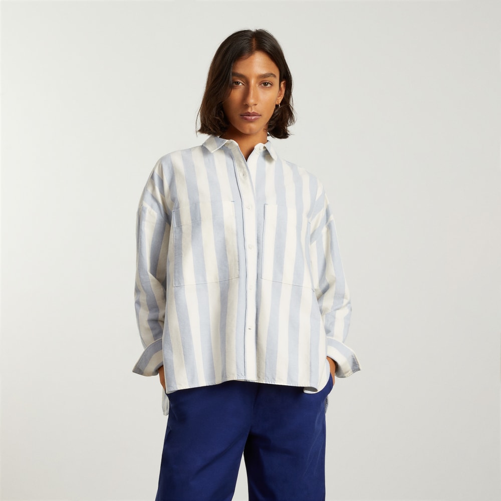 The Boxy Oxford | Blue / White - Image 5