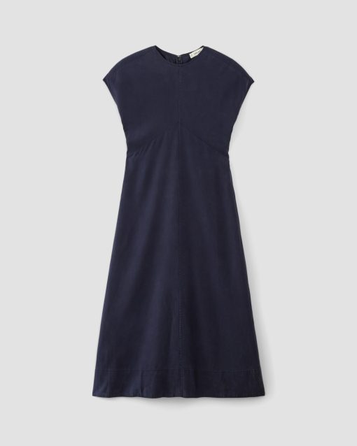 Alternative view of The TENCEL™ Short-Sleeve Midi Dress | Navy