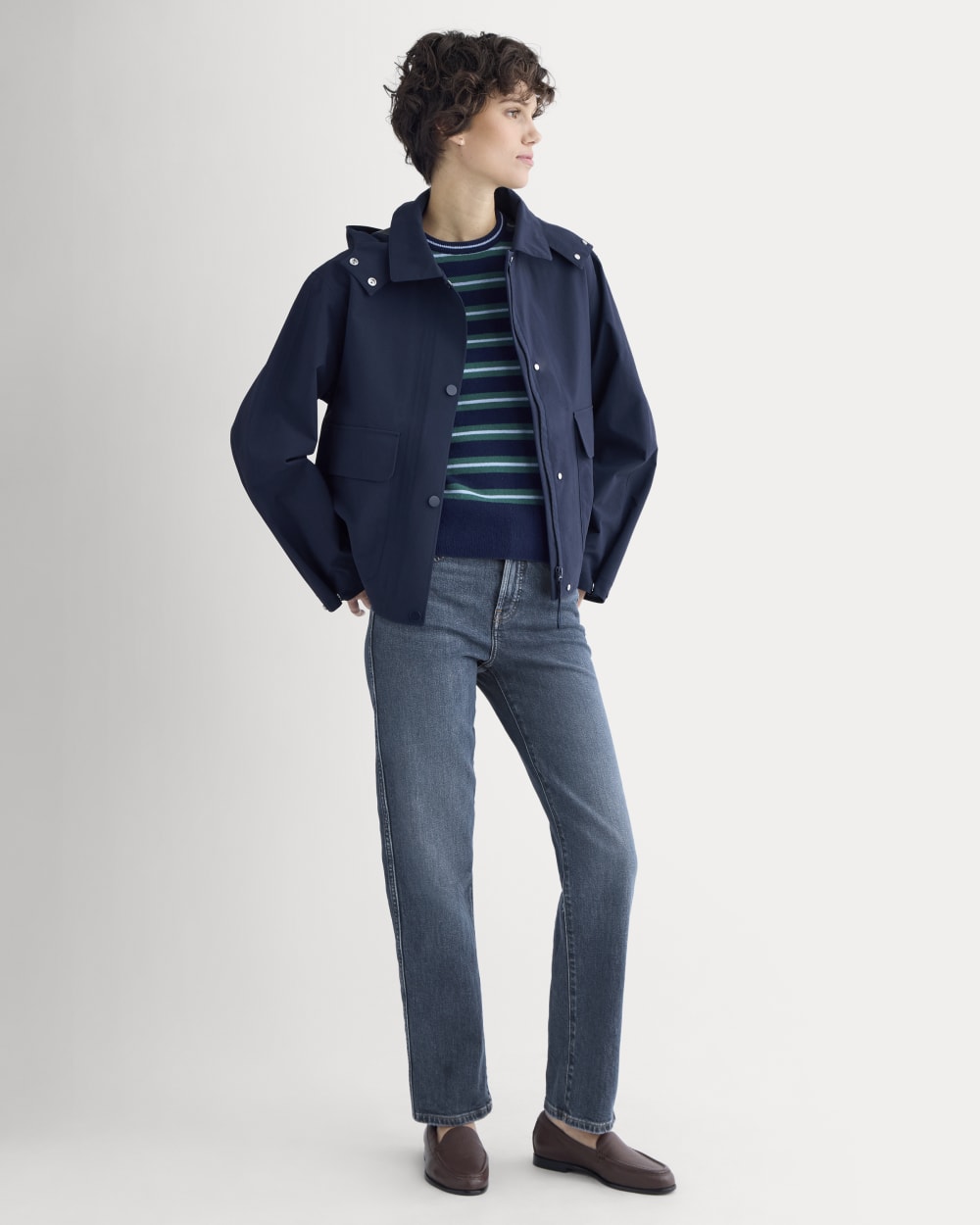 Re:Cycled Nylon Barrel Jacket | Deep Navy - Image 3
