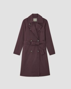 Alternative view of The Italian Wool Modern Trench | Burgundy