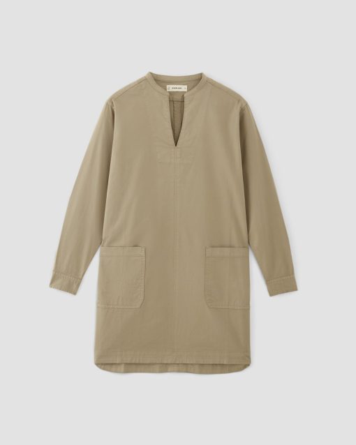 Alternative view of The Long-Sleeve Utility Mini Dress | Trench Coat Khaki