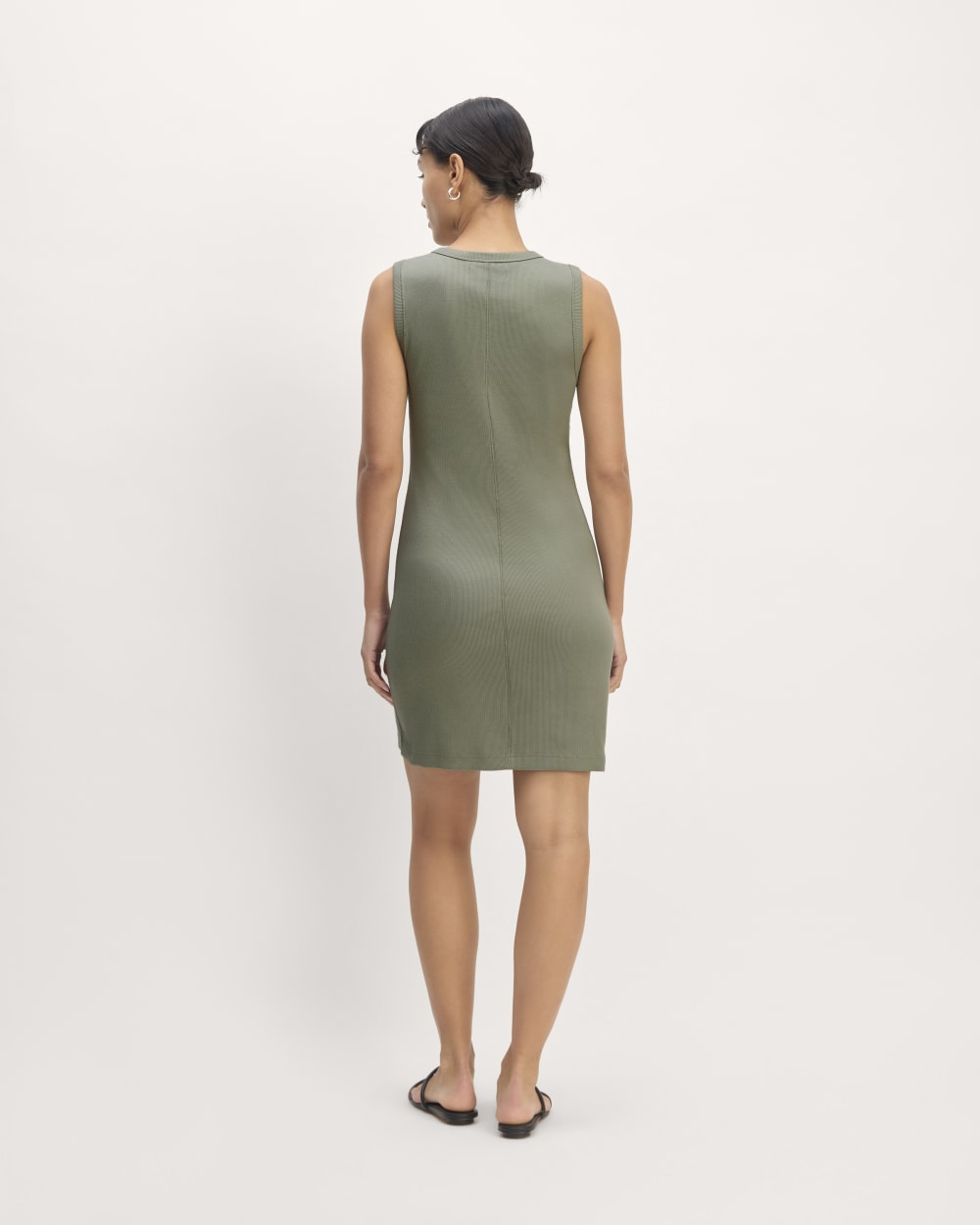 The Ribbed Mini Dress | Sage Green - Image 6