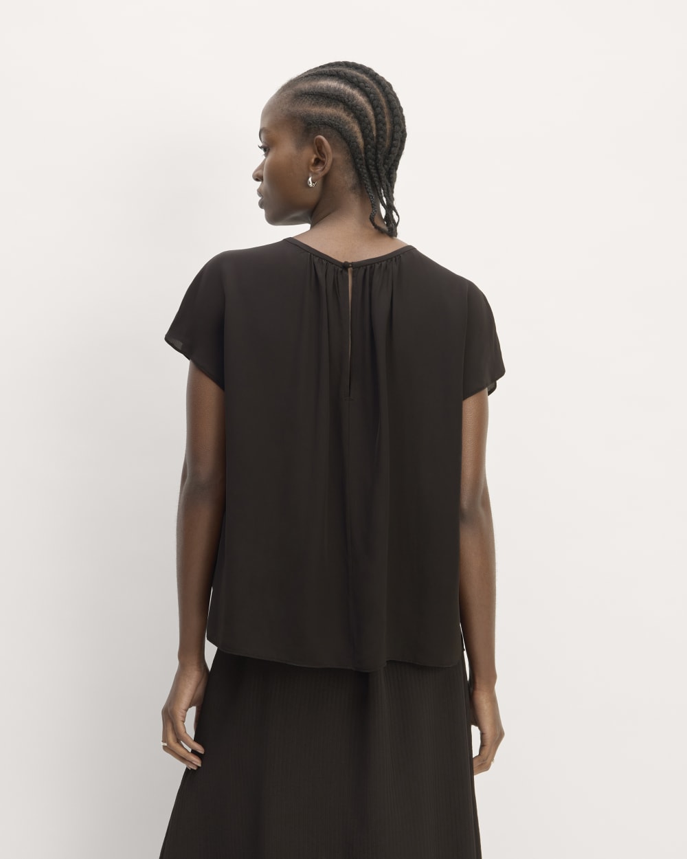 The Gathered Neck Top | Black - Image 6