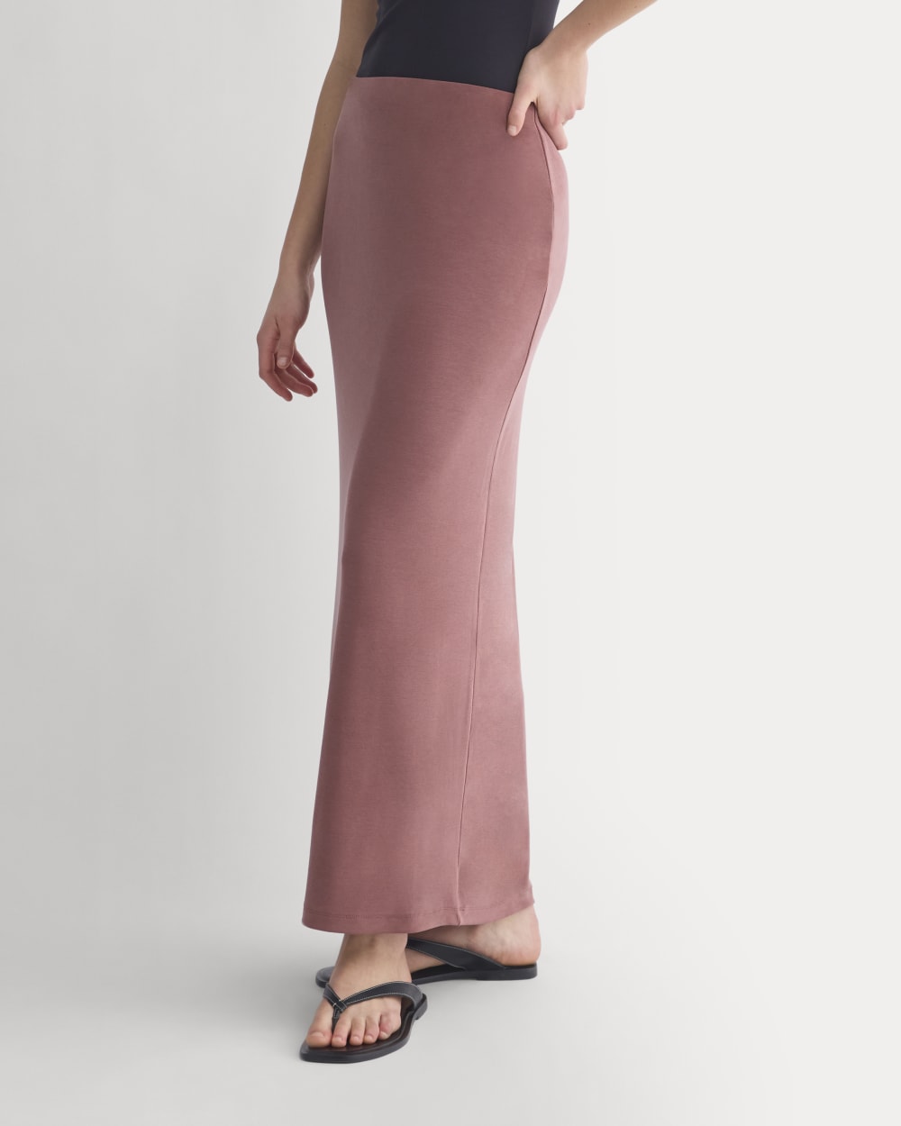 Maxi Skirt in Butterknit | Henna Red - Image 3