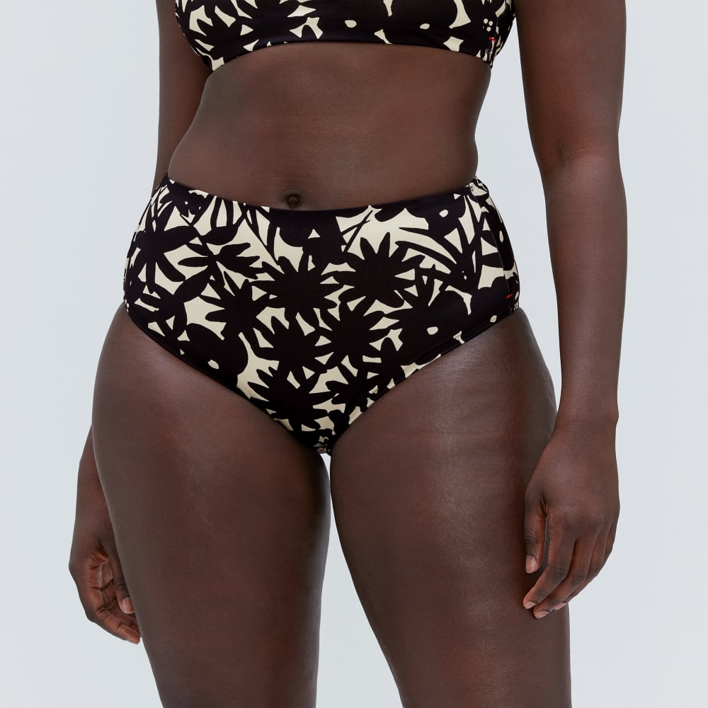 The High-Rise Hipster Bottom | Black / Canvas Floral - Image 2