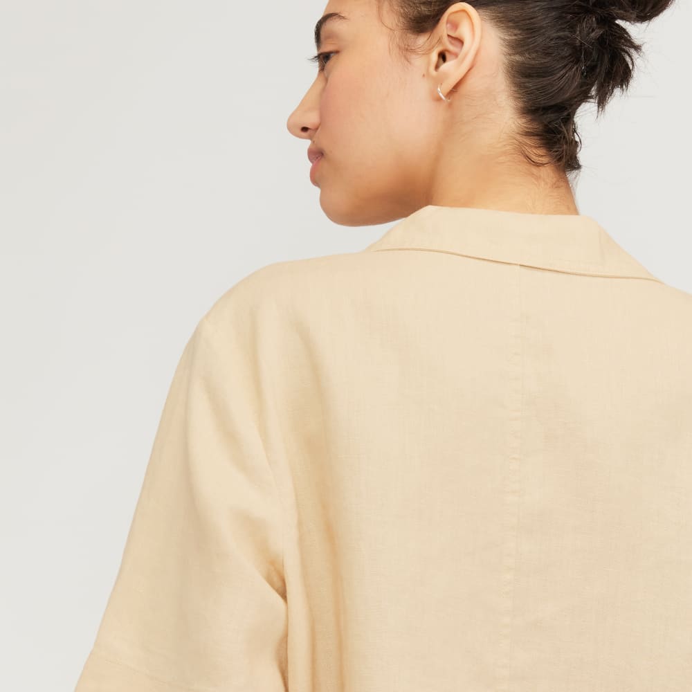 The Linen Workwear Shirt | Warm Khaki - Image 5