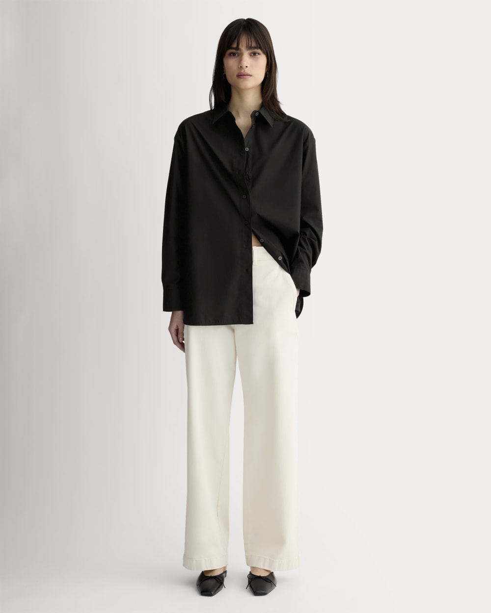 The Boyfriend Shirt in Ultrasoft Cotton | Black - Image 4