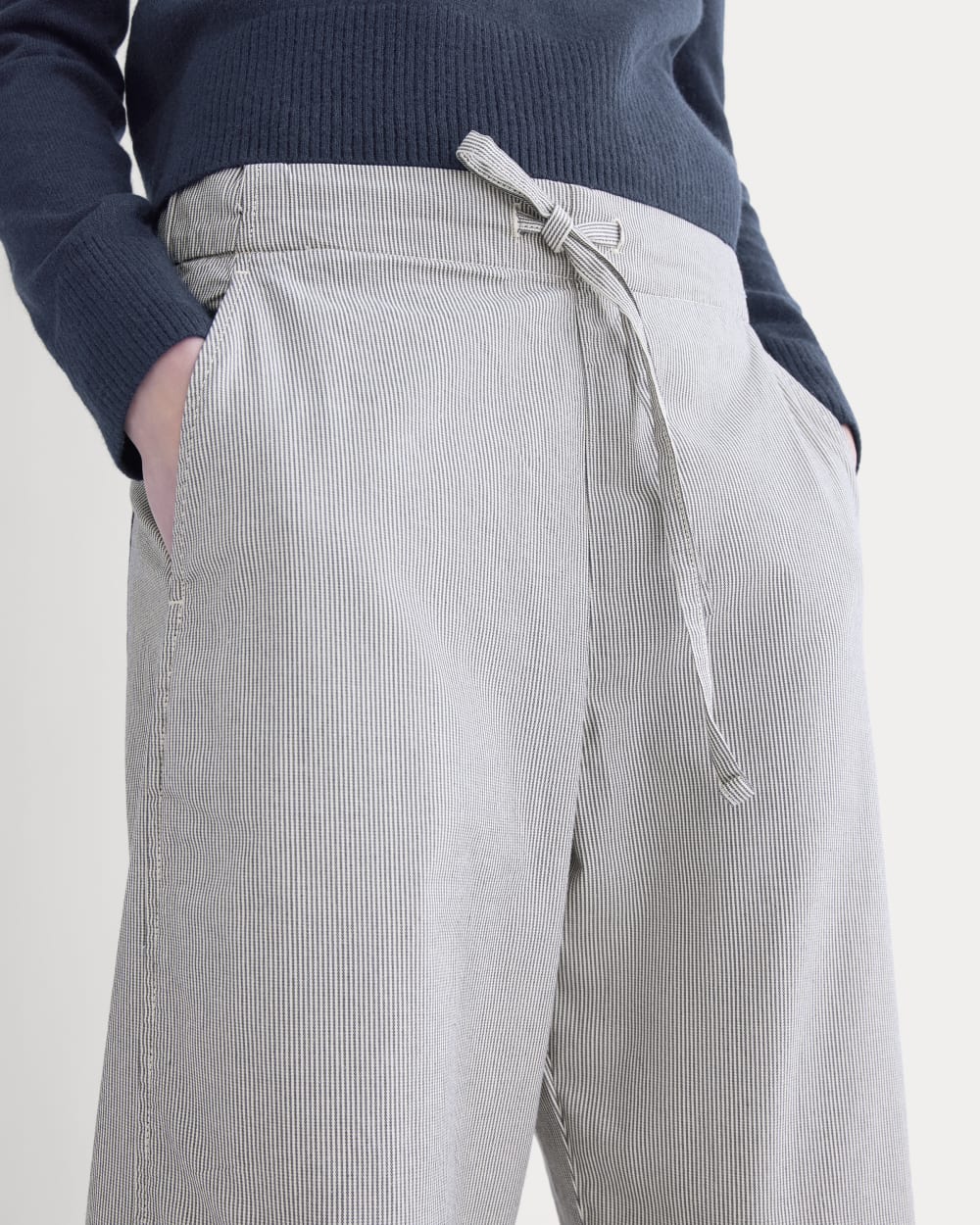 The Easy Barrel Pant | Canvas Tan / Navy - Image 5