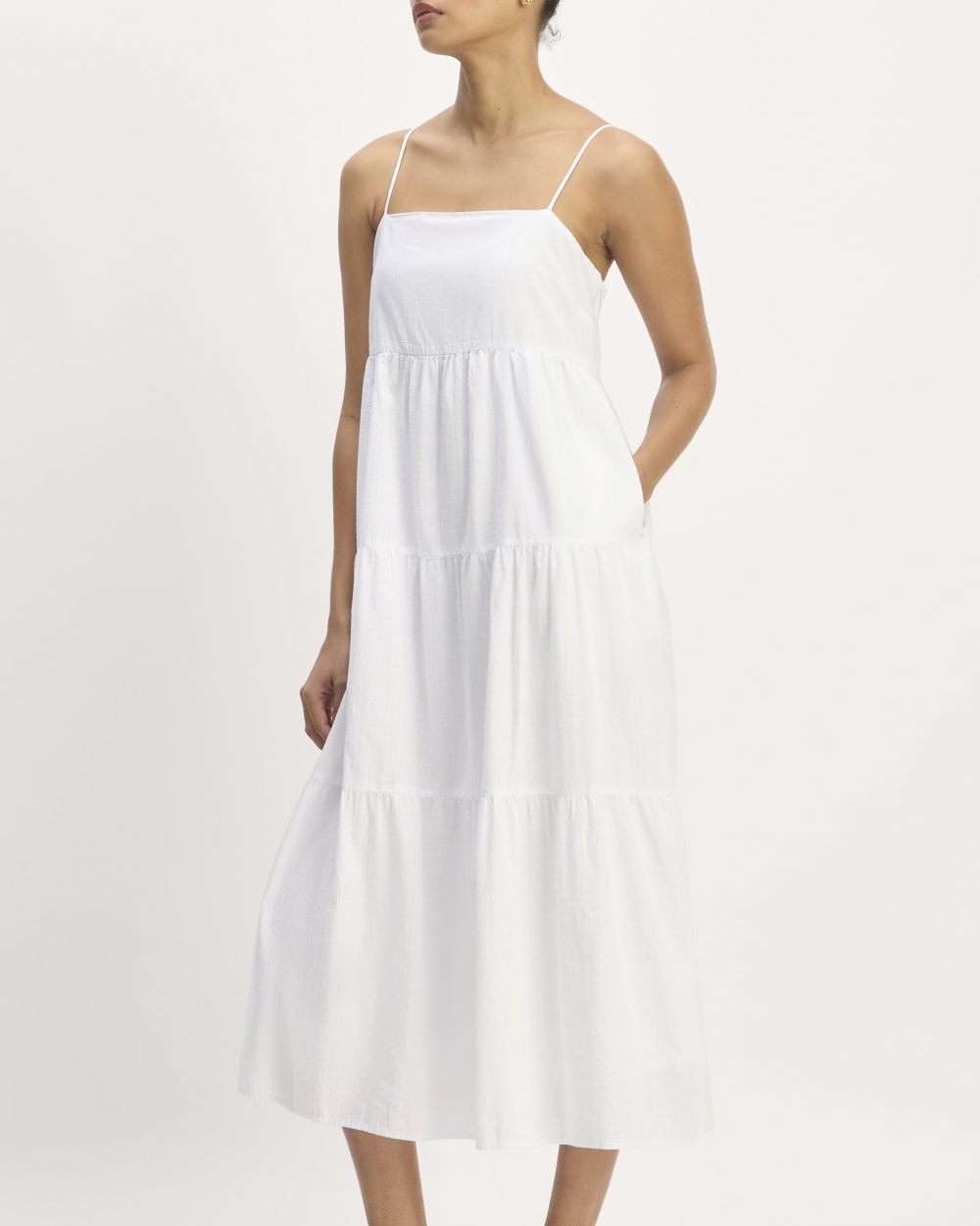 The Gauze Tiered Dress | White - Image 4
