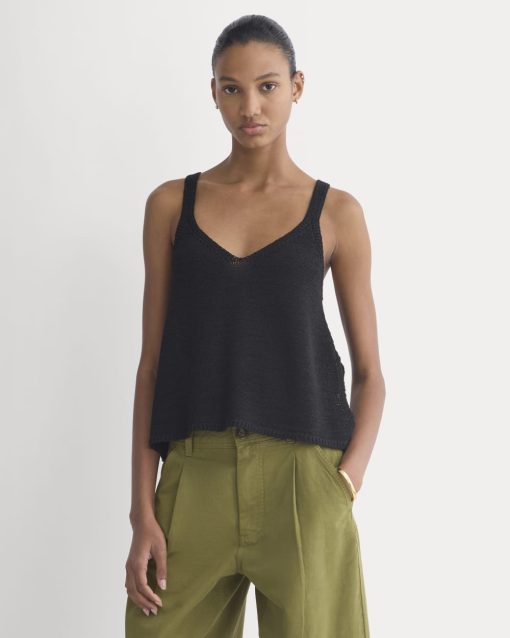 Racerback V-Neck Sweater | Black