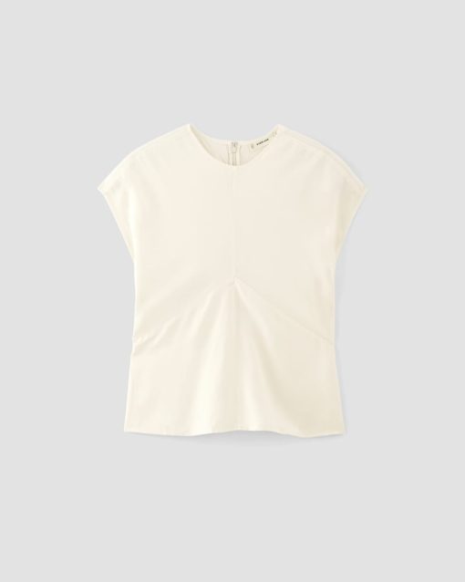 Alternative view of The Drape Top in Butterlite | Bone