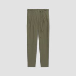 Alternative view of The Poplin Pleated Taper Pant | Kalamata