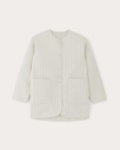 Alternative view of The Midi Quilted Liner | Bone