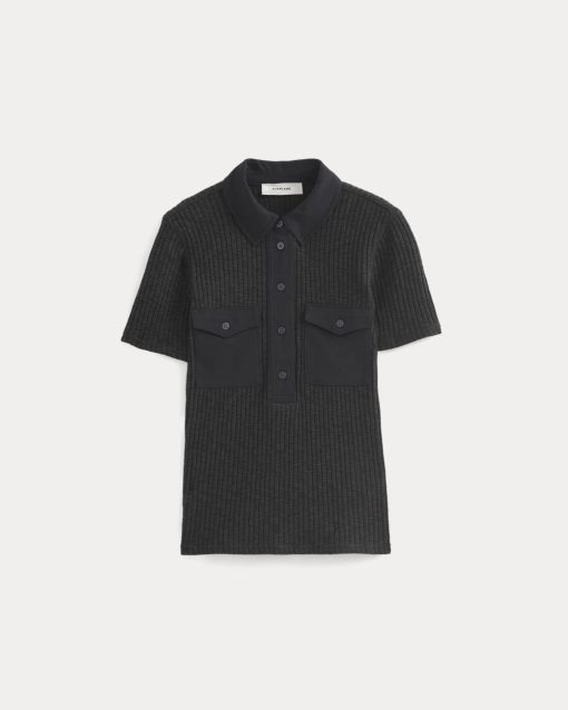 Alternative view of The Cozy Rib Polo | Black