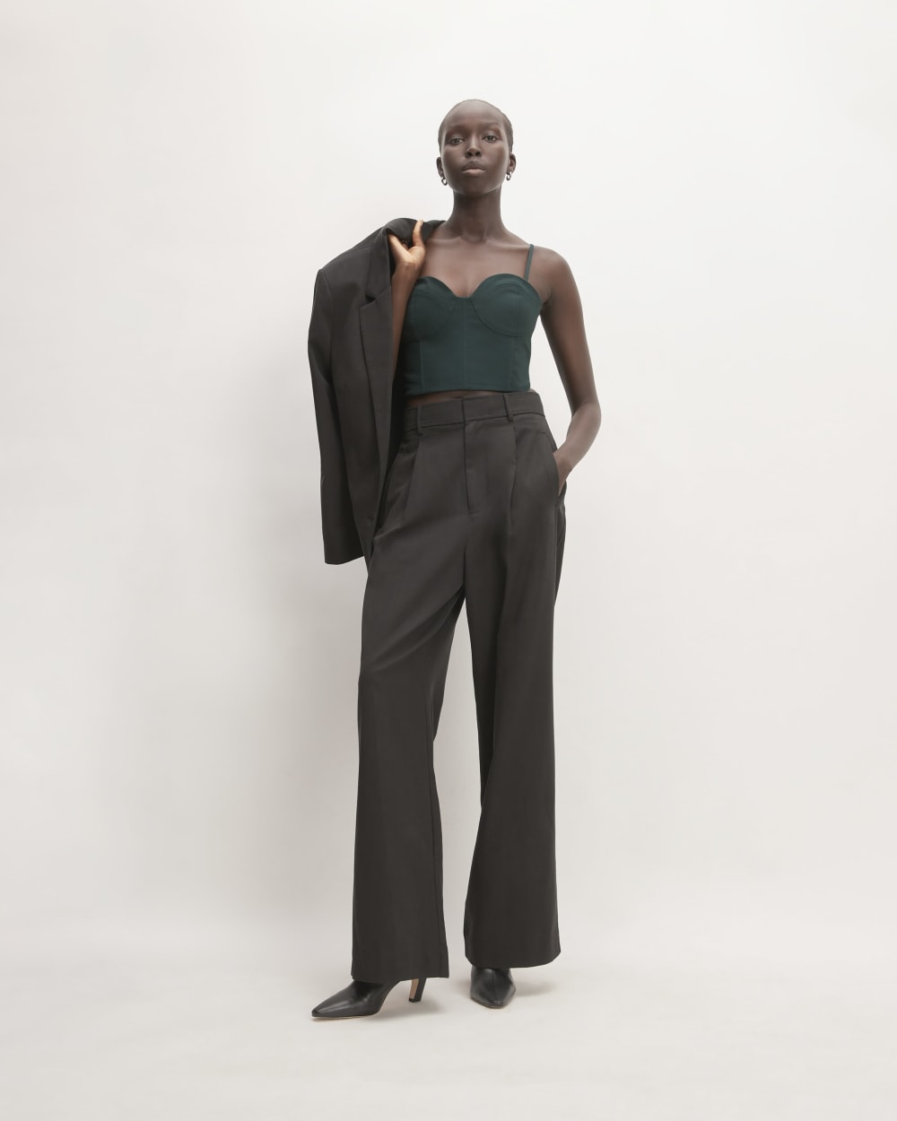 The Structured Cotton Bustier | Scarab - Image 3