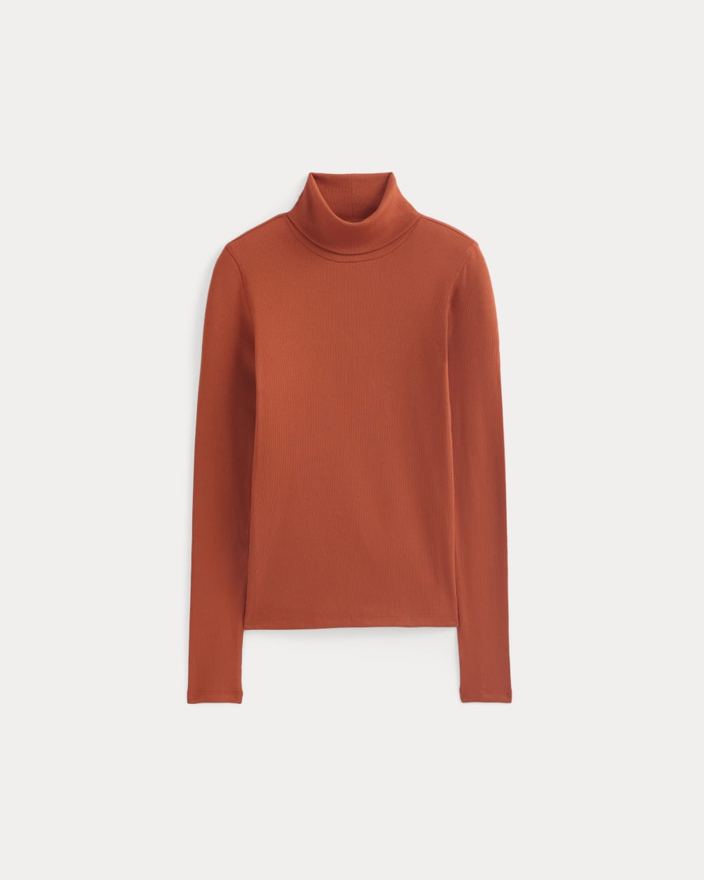 The Luxe Rib Turtleneck | Rust - Image 2
