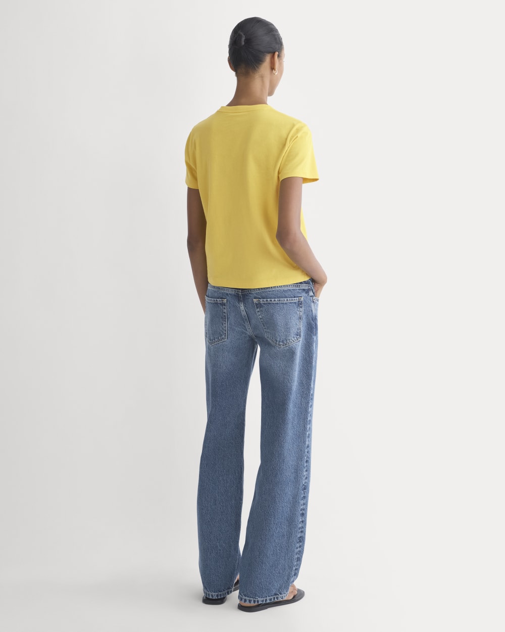 The Box-Cut Tee in Essential Cotton | Passion Fruit | Pocket - Image 4