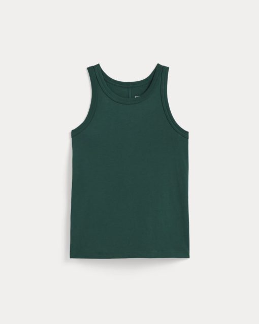 Alternative view of The Tank in Essential Cotton | Dark Sea