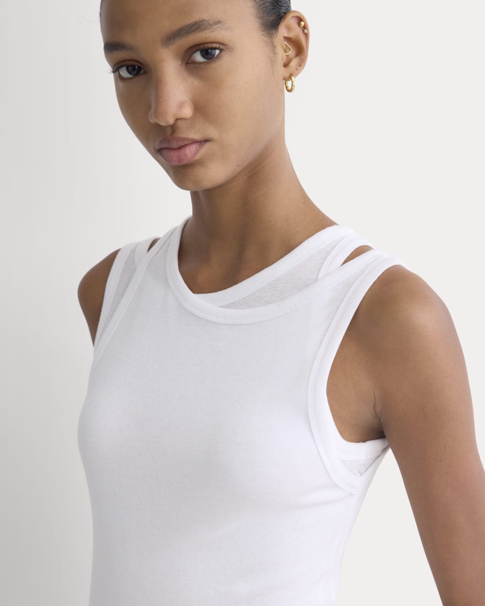 Tissue Layered Tank | White - Image 5