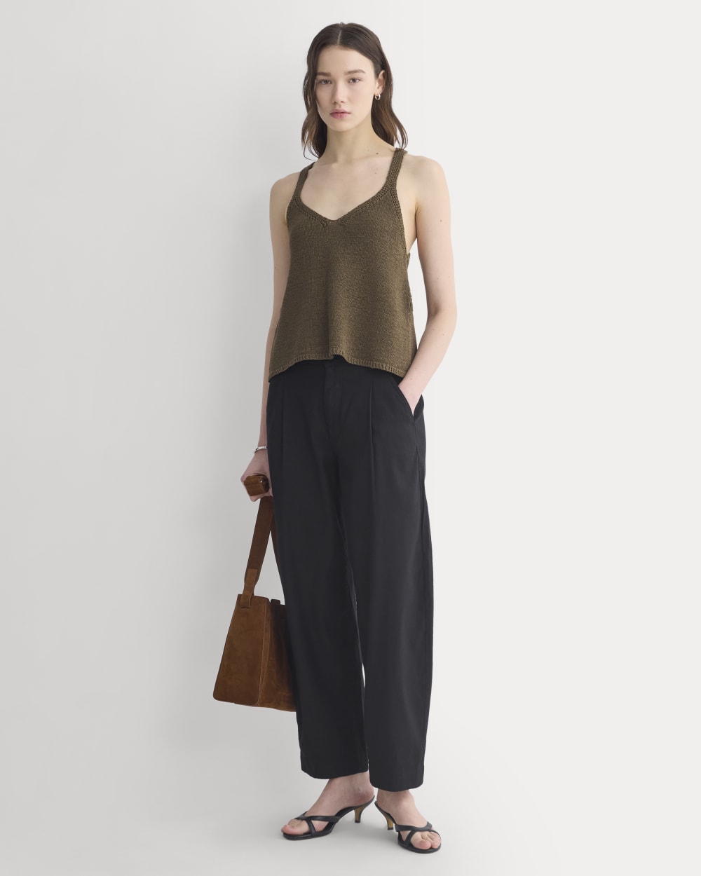 Racerback V-Neck Sweater | Beech - Image 3