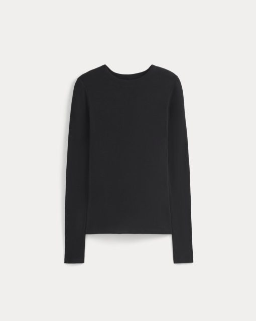 Alternative view of Tissue Long-Sleeve Crew | Black