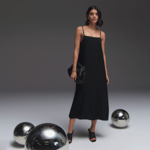 The Japanese GoWeave® Slip Dress | Black