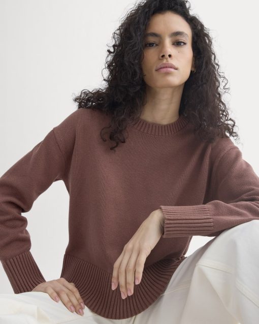The Boxy Sweater in Everyday Cotton | Mocha